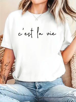 Womens Graphic Tees Vintage Life Quote Simple Elegant White Cotton Casual T Shirt, Country Shirts Womens, Womens T Shirts
