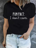 Womens Graphic T Shirts Fun Fact Casual Statement Printed Soft Black Tshirt, Black T Shirt Women, Womens White Tee