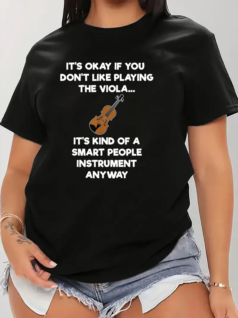 Women T Shirt Its Okay If You Dont Like Playing The Viola Its Kind Of A Smart People Instrument Anyway Viola, Womens Night Shirts, Womens Grinch Shirt