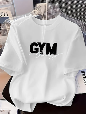 Cotton Shirts For Women Gym Clothing Bold Black Lettering On Soft White Fabric Tshirt, Funny Shirts For Women, Womens Tees