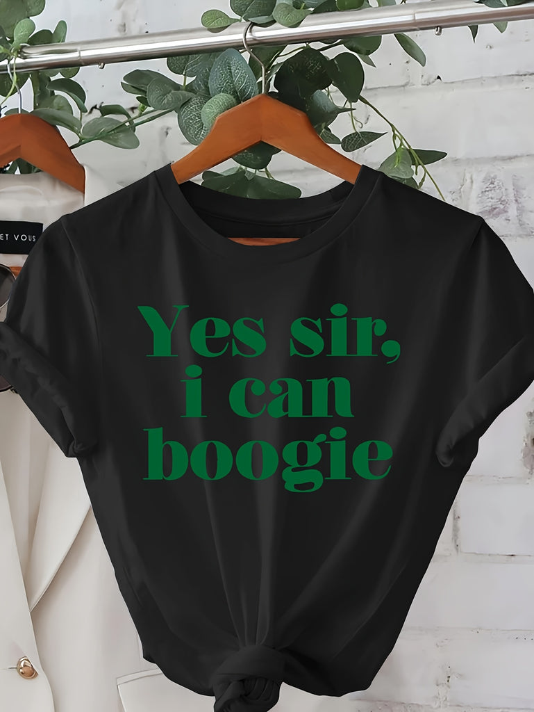 Womens Tees Yes Sir I Can Boogie, Funny Shirts For Women, Cotton T Shirts For Women