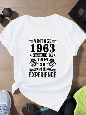 Cotton Shirts For Women Vintage Style Classic Typography With Black Printed Tshirt, Black T Shirt Women, Women T Shirt