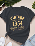 Vintage T Shirts Women Vintage Style Classic Retro Limited Edition Printed Tshirt, Basic Tees Women, Women Tshirts