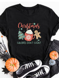 Women T Shirt Christmas Festive Cookies And Holiday Treats Shirt, Funny Shirts For Women, Basic Tees Women