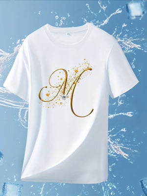 Vintage T Shirts Women Elegant Gold Script Letter With Sparkling Decoration Shirt, Women T Shirt, Womens Grinch Shirt