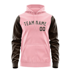 Custom Light Pink Brown Hoodie 2121010121B31801