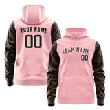 Custom Light Pink Brown Hoodie