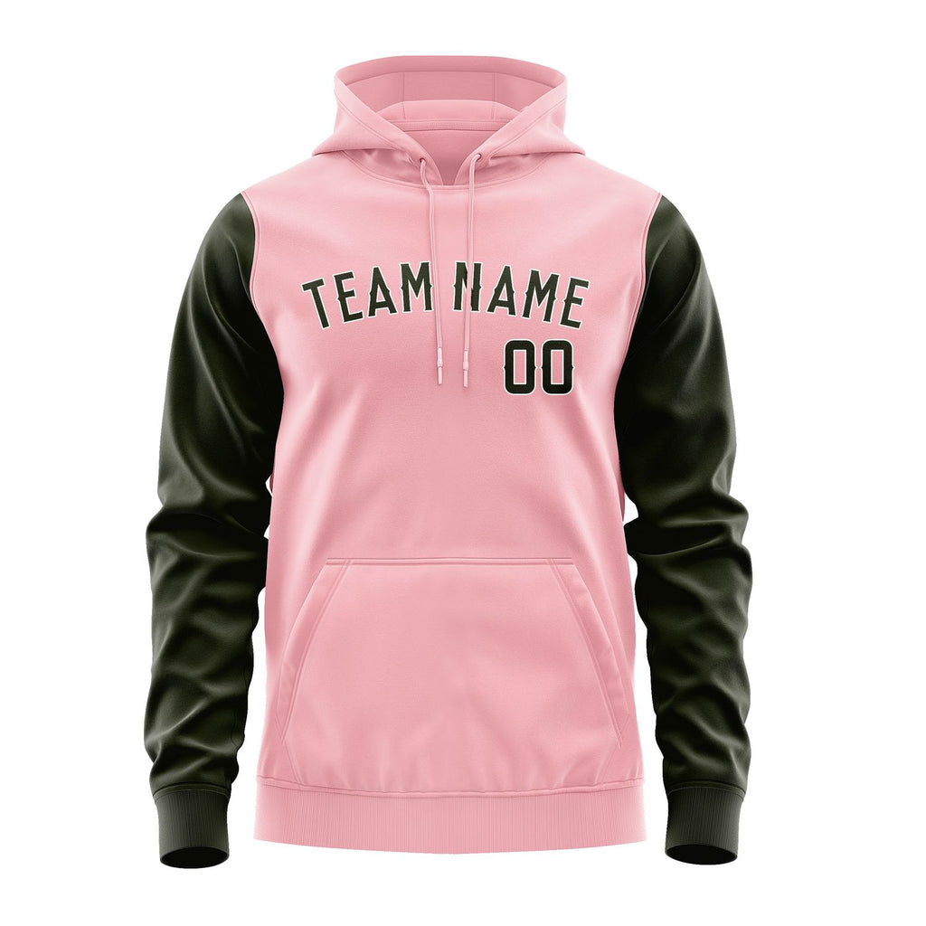 Custom Light Pink Olive Hoodie 2121020221B31802