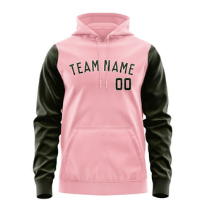 Custom Light Pink Olive Hoodie 2121020221B31802