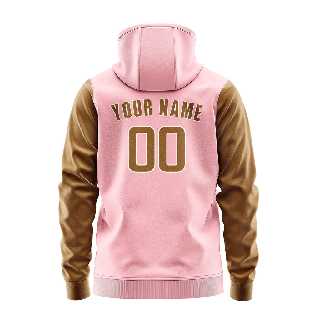 Custom Light Pink Khaki Hoodie 2121222221B31822