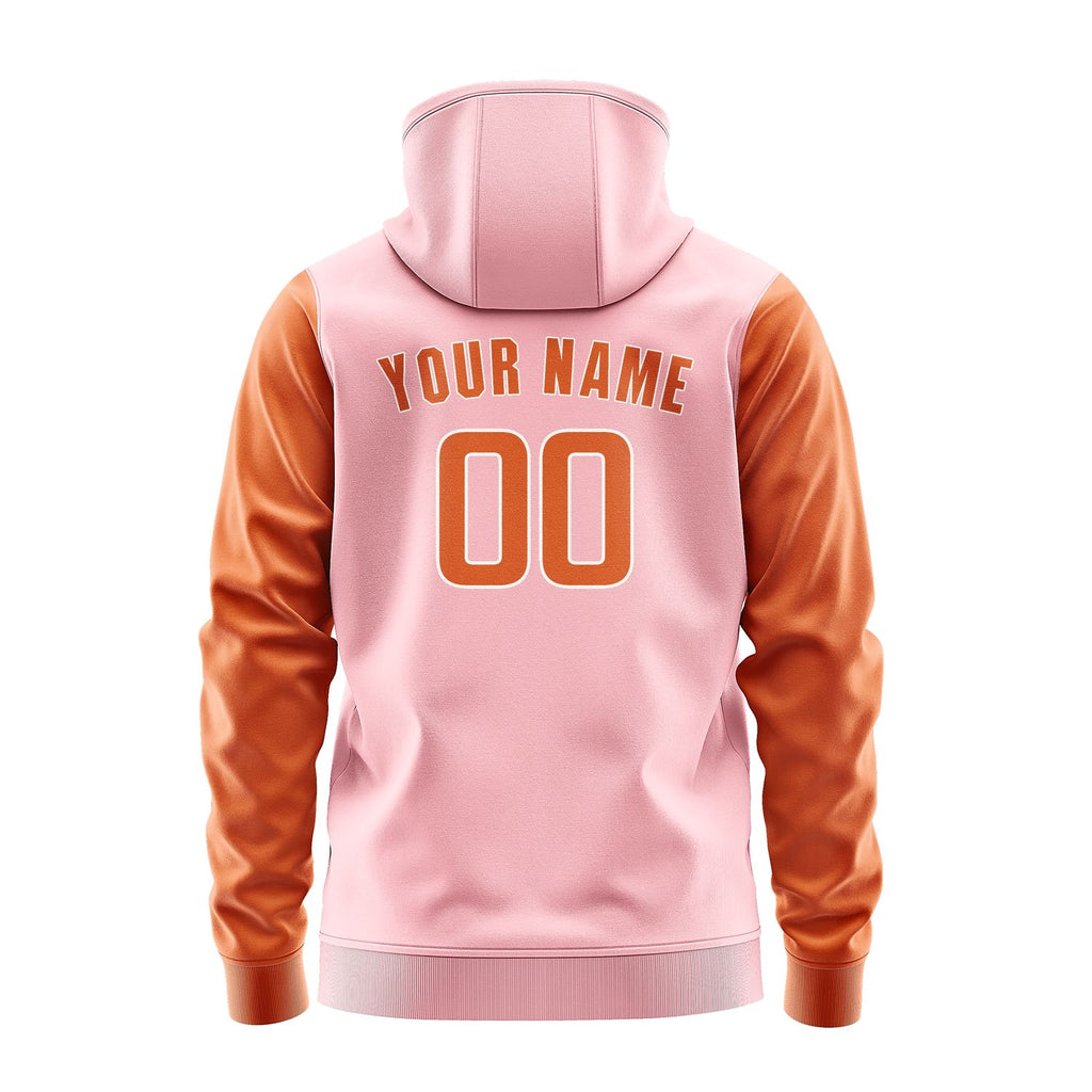 Custom Light Pink Orange Hoodie 2121282821B31828