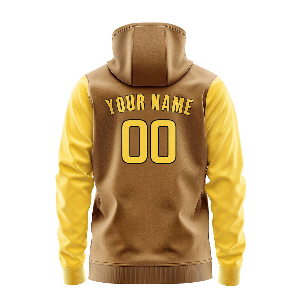 Custom Khaki Gold Hoodie 2222303022B31730