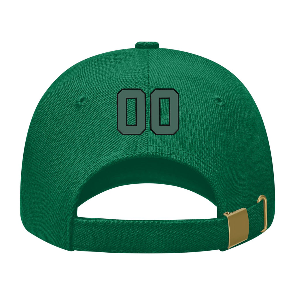 Custom Dark Green Slate Gray Hat 22B21727