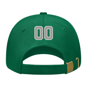 Custom Dark Green Light Green Hat 22B21804