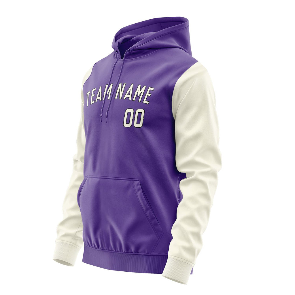 Custom Light Purple Cream Hoodie 2323030323B31703