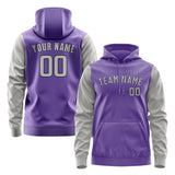 Custom Light Purple Gray Hoodie