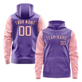 Custom Light Purple Light Pink Hoodie