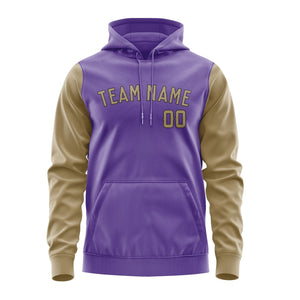 Custom Light Purple Light Khaki Hoodie 2323252523B31725