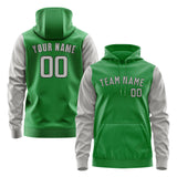 Custom Emerald Green Gray Hoodie