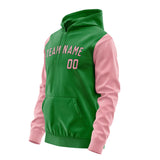 Custom Emerald Green Light Pink Hoodie 2424212124B31721