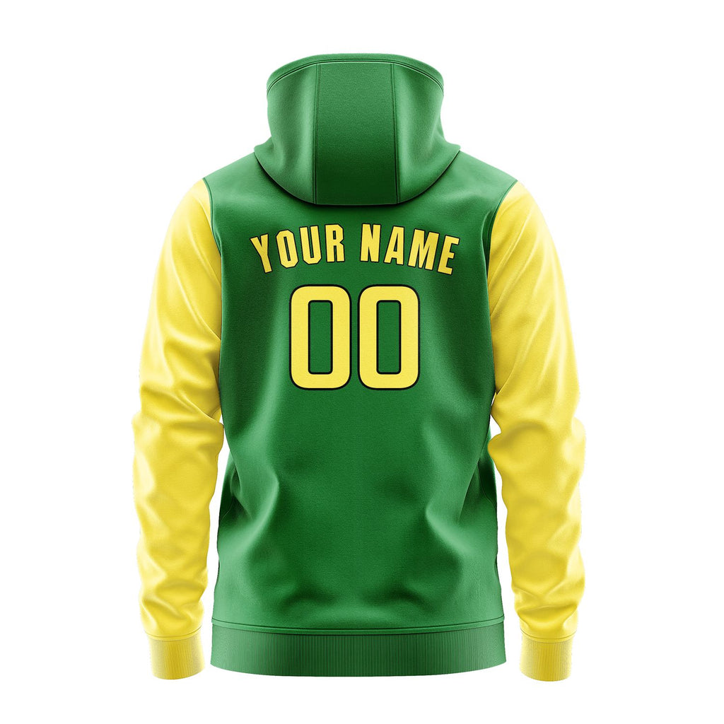 Custom Emerald Green Light Yellow Hoodie 2424262624B31726