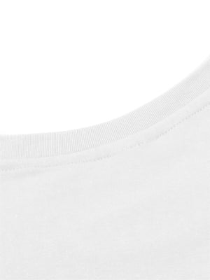 100 Cotton T Shirts For Women Winking Eyes With Floral Detail Under Elegant Feminine Face, White Cotton Shirt Women, Womens Tees