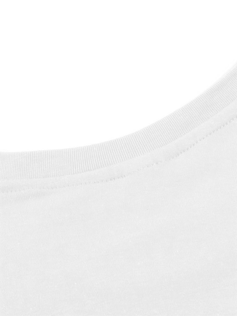 Basic Tees Women White Cotton T Shirt Featuring Various Cute Cats Illustration, Womens White Tee, Womens Graphic T Shirts