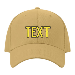 Custom Goldenrod Light Coral Red Hat 25B21726