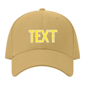 Custom Goldenrod Light Coral Red Hat 25B21826