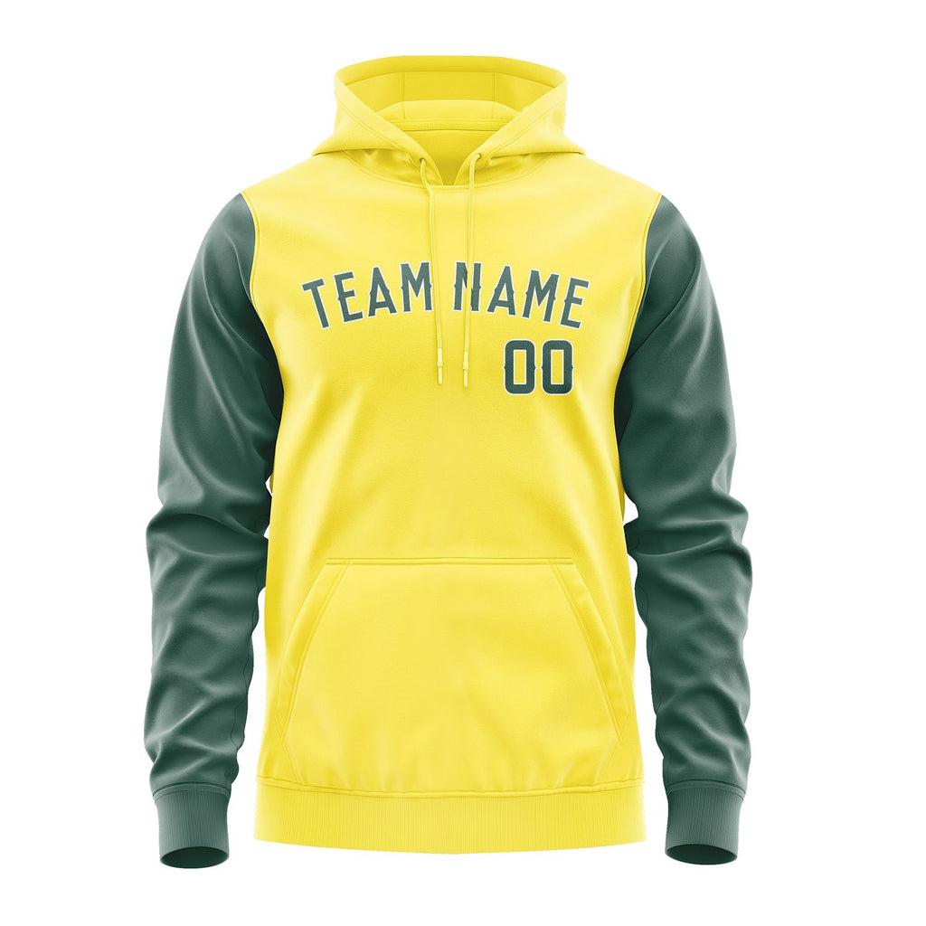 Custom Light Yellow Blue Green Hoodie 2626272726B31827