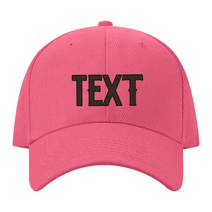 Custom Light Coral Red Black Hat 26B21701