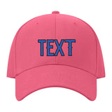 Custom Light Coral Red Navy Hat