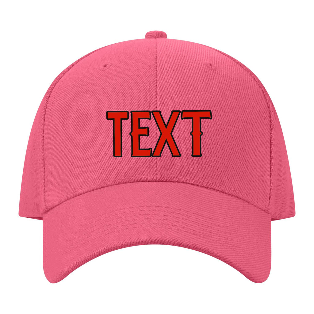 Custom Light Coral Red Lavender Gray Hat 26B21712