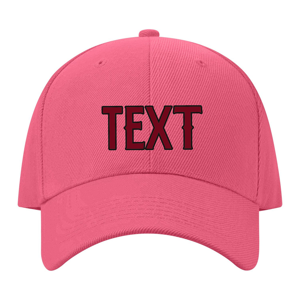 Custom Light Coral Red Khaki Hat 26B21715