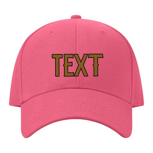 Custom Light Coral Red Dark Green Hat 26B21722