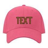 Custom Light Coral Red Dark Green Hat 26B21722