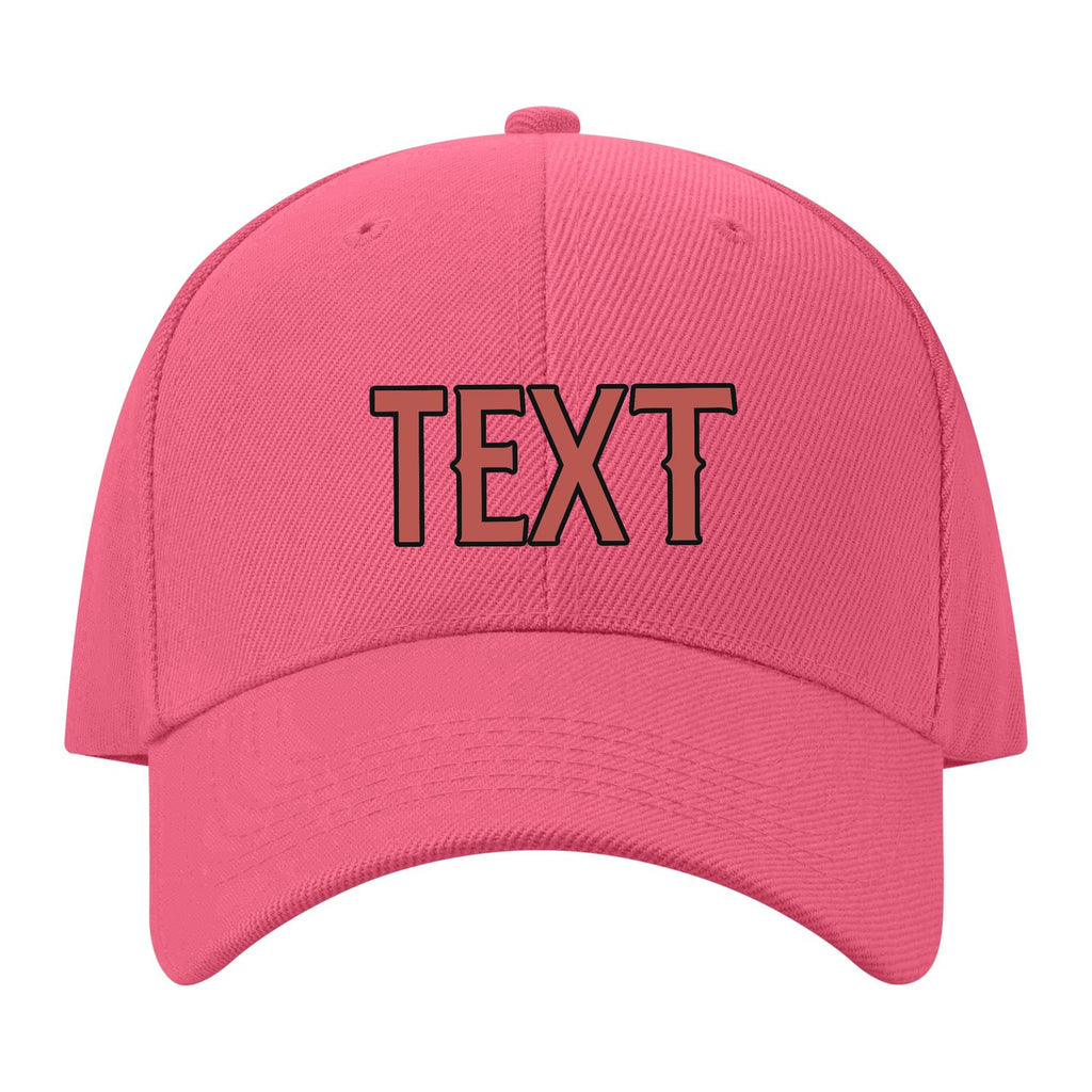 Custom Light Coral Red Emerald Green Hat 26B21729