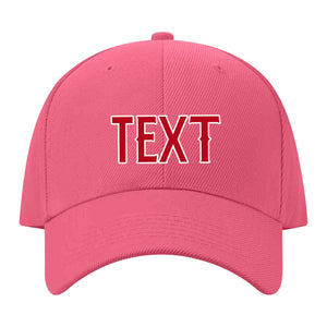 Custom Light Coral Red Crimson Red Hat 26B21814