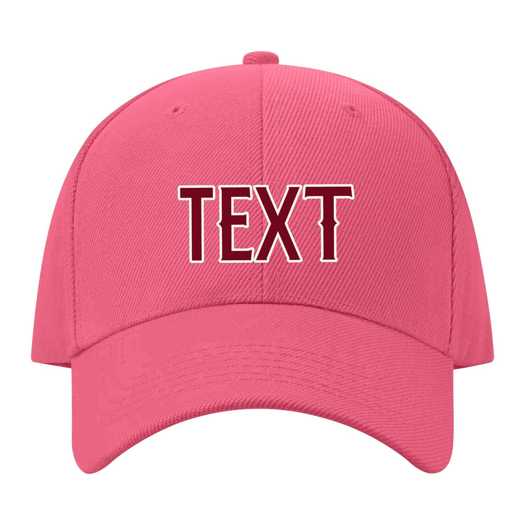 Custom Light Coral Red Khaki Hat 26B21815