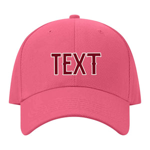 Custom Light Coral Red Khaki Hat 26B21815