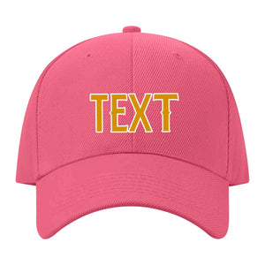Custom Light Coral Red Sky Blue Hat 26B21819