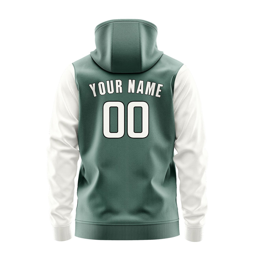 Custom Blue Green White Hoodie 2727181827B31718