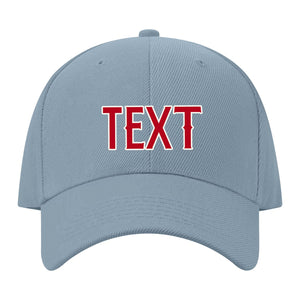 Custom Slate Gray Crimson Red Hat 27B21814