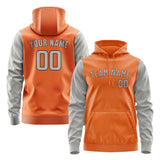 Custom Orange Gray Hoodie