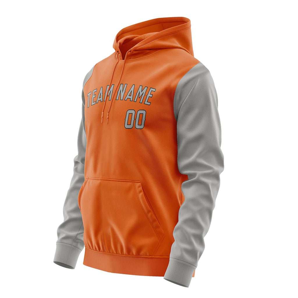 Custom Orange Gray Hoodie 2828040428B31704