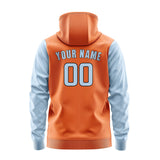 Custom Orange Light Blue Hoodie 2828080828B31708