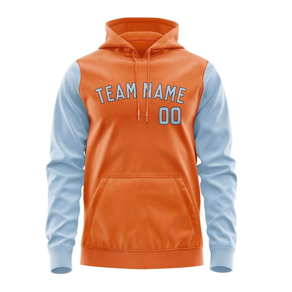Custom Orange Light Blue Hoodie 2828080828B31708