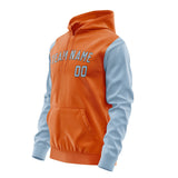 Custom Orange Light Blue Hoodie 2828080828B31708