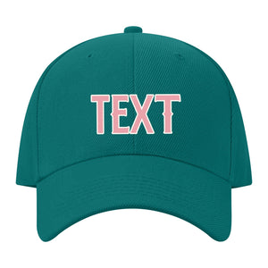Custom Blue Green Light Emerald Green Hat 28B21821