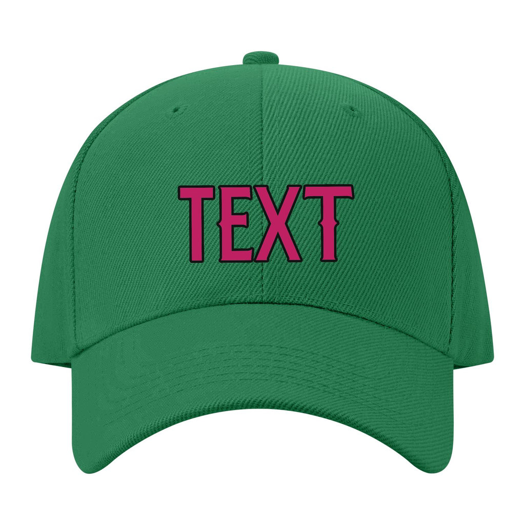 Custom Emerald Green Light Pink Hat 29B21713